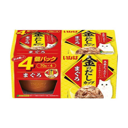 Inaba Gold Dashi Cup Tuna 70g x 4 Pack