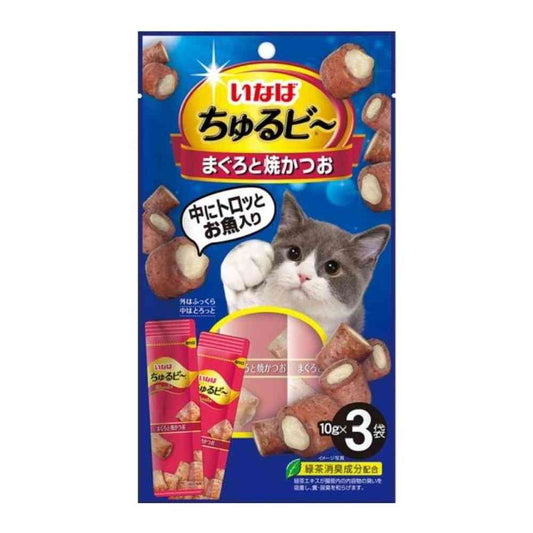 Inaba Churu Bee Tuna and Grilled Bonito 3 Bags