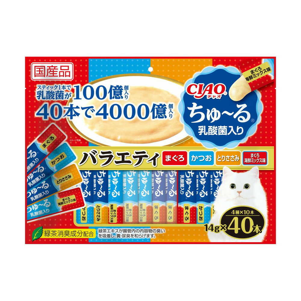 Inaba Pet Food CIAO Churu Variety with Lactic Acid Bacteria 14g x 40 Sticks