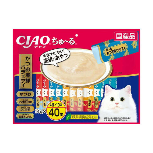 Inaba CIAO Churu Bonito Seafood Variety 40 Pieces