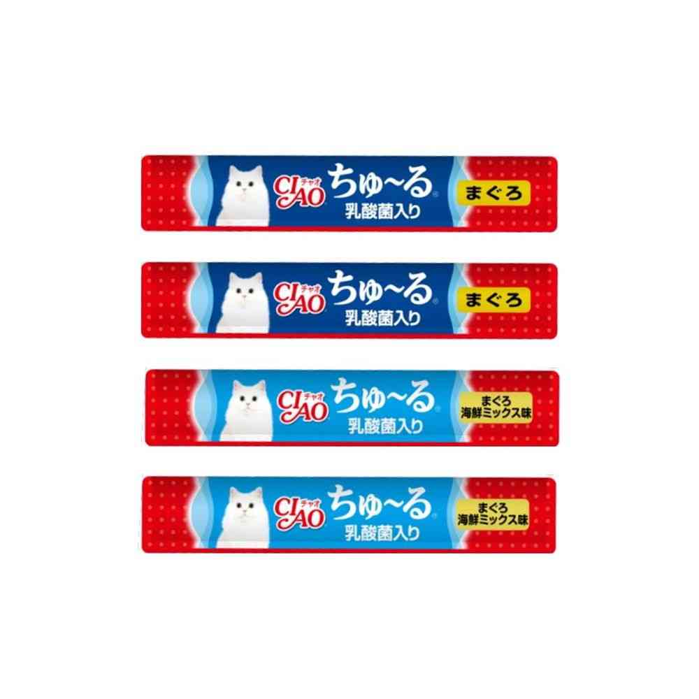 Inaba Pet Food CIAO Churu with Lactic Acid Bacteria - Tuna Variety 14g x 40 Sticks