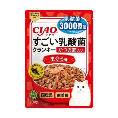 Inaba Pet Food CIAO Amazing Probiotic Crunchy with Katsuo Flakes Tuna Flavor 200g