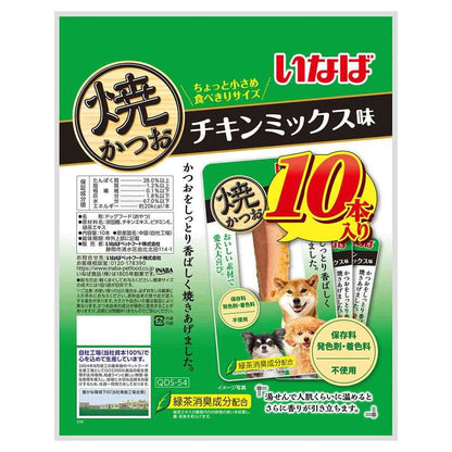 Inaba Pet Food Grilled Bonito Chicken Mix Flavor 10 Sticks