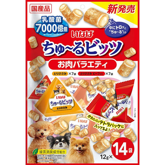 Inaba Pet Food Inaba Churu Bits Meat Variety 12g x 14