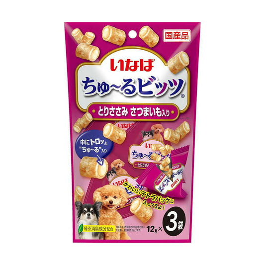 Inaba Churu Bits Chicken Fillet with Sweet Potato 12g x 3 Bags