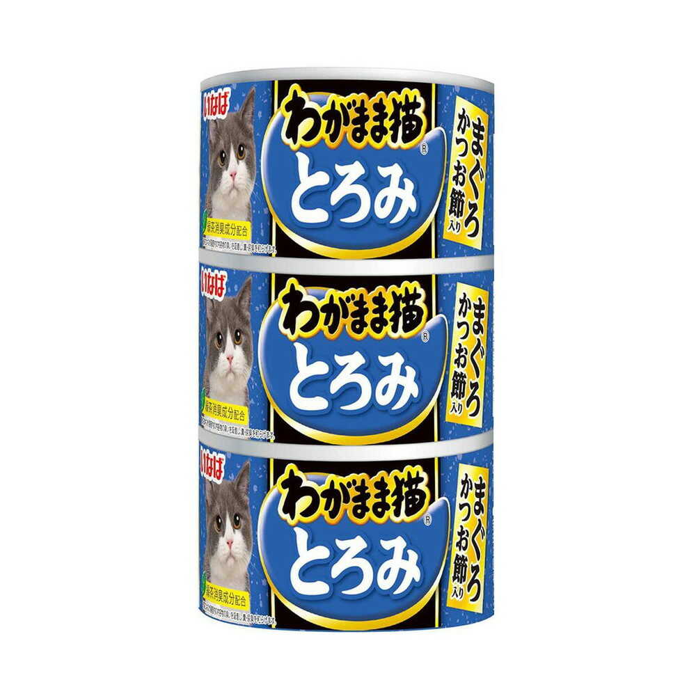 Inaba Wagamama Cat Thick Tuna with Bonito Flakes 140g×3 Cans