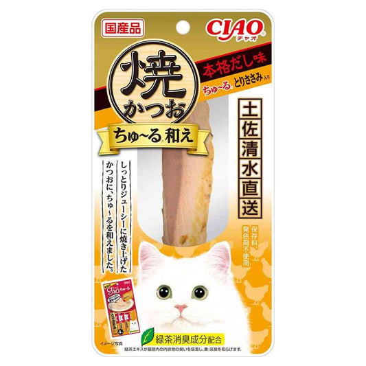 Inaba Pet Food CIAO Grilled Bonito Churu Mix - Authentic Dashi Flavor 1 Stick