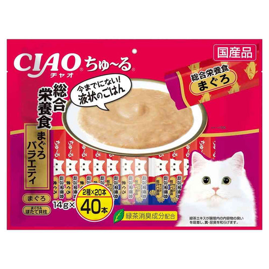 Inaba Pet Food CIAO Churu Complete Nutrition Tuna Variety 14g×40