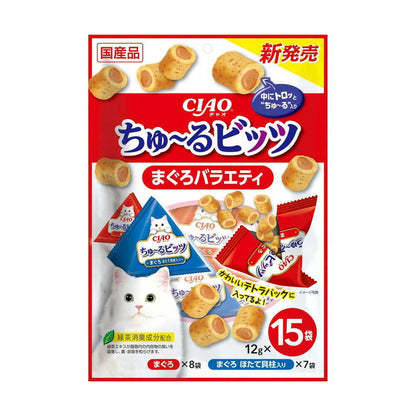 Inaba Pet Food CIAO Churu Bits Tuna Variety 12g x 15