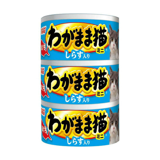Inaba Wagamama Cat Tuna Mini 3 Cans with Shirasu 60g×3