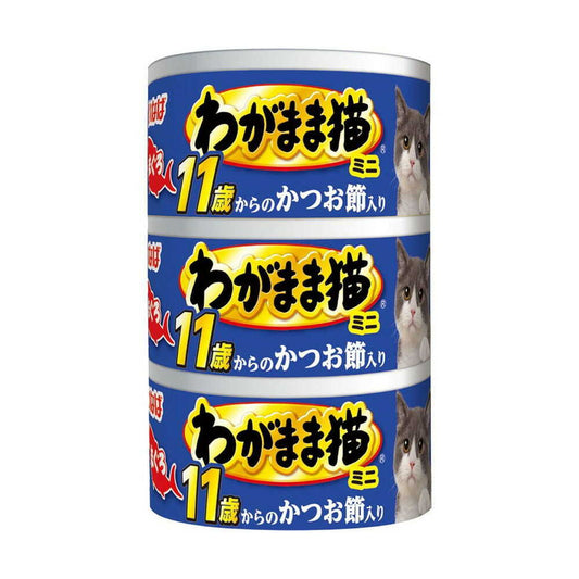 Inaba Wagamama Cat Tuna Mini 3 Cans with Bonito Flakes 60g×3