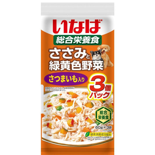 Inaba Pet Food Inaba Chicken Breast & Colorful Vegetables with Sweet Potato 60g x 3