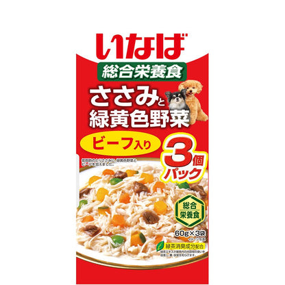 Inaba Pet Food Inaba Chicken Breast with Colorful Vegetables Beef 60g×3 Bags