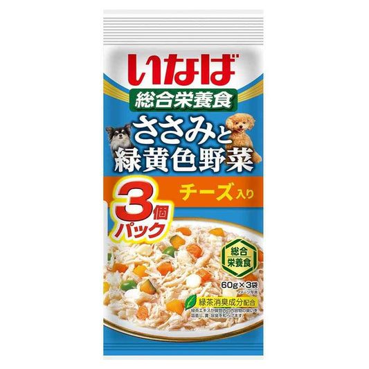 Inaba Pet Food Chicken and Colorful Vegetables with Cheese 60g x 3 Packs