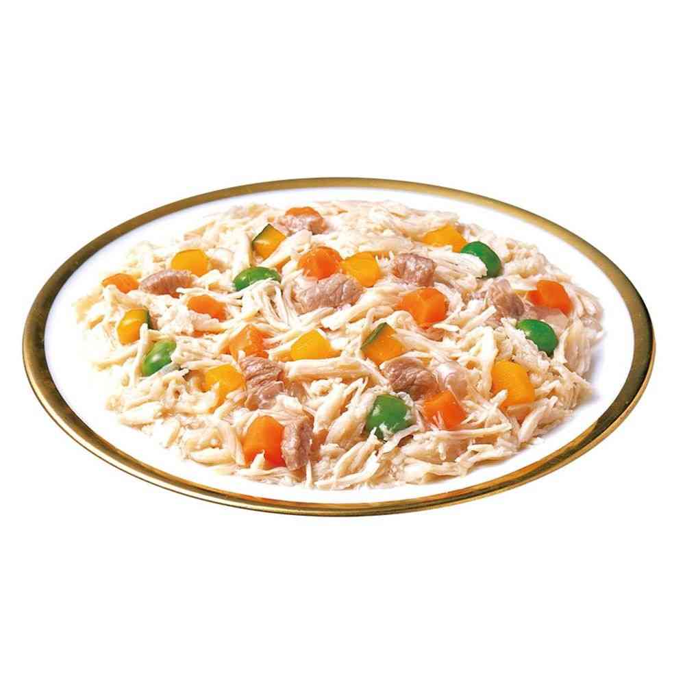Inaba Pet Food Chicken and Colorful Vegetables with Pork 60g x 3 Packs
