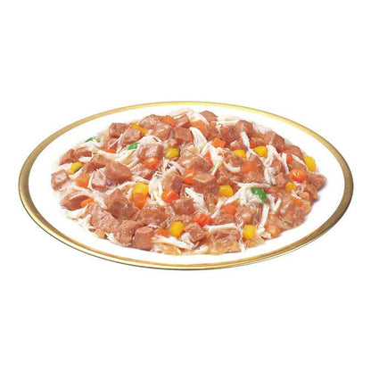 Inaba Pet Food Beef and Colorful Vegetables with Chicken 50g x 3 Packs