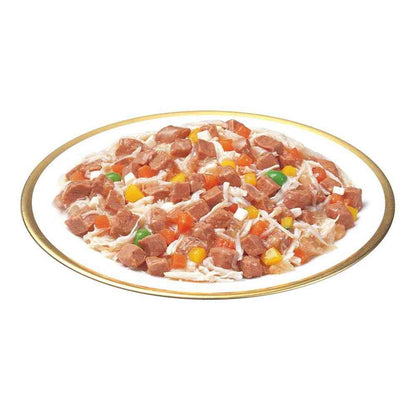 Inaba Pet Food Beef and Colorful Vegetables with Cheese and Chicken 50g x 3 Packs