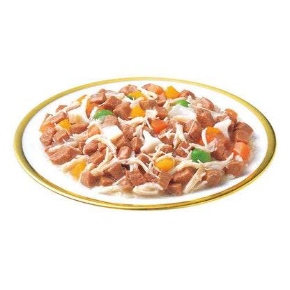 Inaba Pet Food Beef and Colorful Vegetables with Cartilage and Chicken 50g x 3 Packs