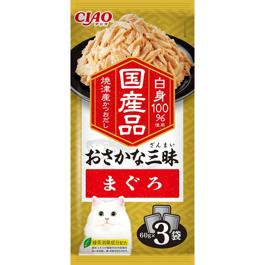Inaba Pet Food CIAO Fish Delight Tuna 60g x 3 Bags