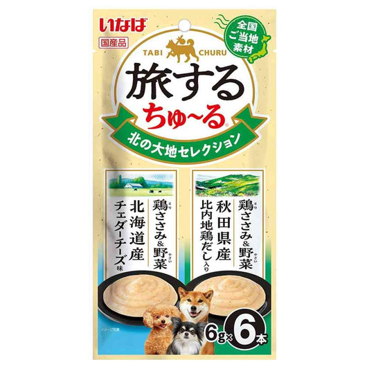 Inaba Pet Food Traveling Churu Northern Land Selection 6g x 6 Sticks