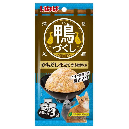 Inaba Pet Food Duck Variety Duck Dashi with Duck Cartilage 60g x 3 Packs