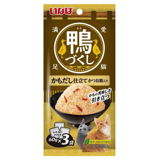 Inaba Pet Food Duck Delight Duck Broth Style with Bonito 60g×3