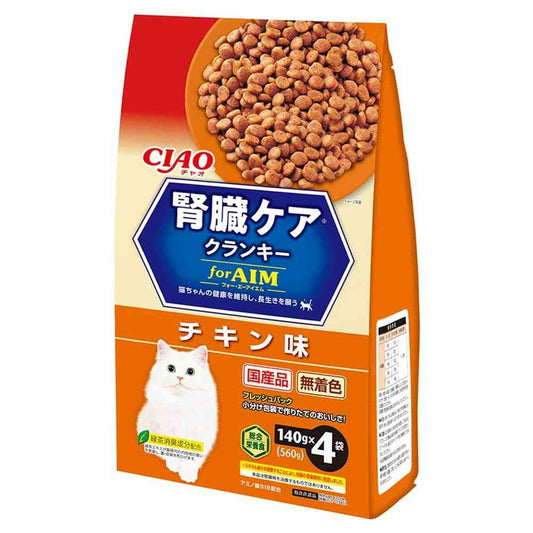 Inaba Pet Food CIAO Kidney Care Crunchy Chicken Flavor 140g×4