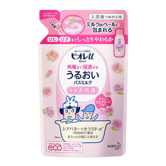 Biore U Bath Milk Moisturizing Milk Rose Scent Refill 480ml