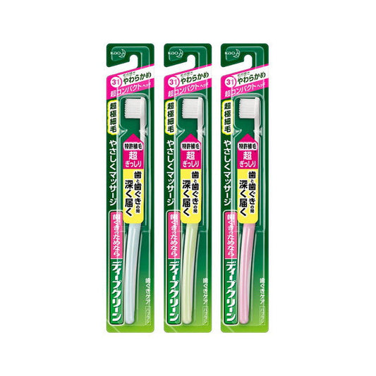 Kao Deep Clean Toothbrush Ultra Compact Soft 1 Piece - Color Selection Not Available