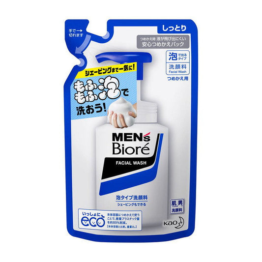 Kao Men's Biore Foaming Facial Wash Refill 130ml
