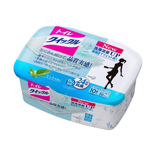 Kao Toilet Quickle Mint Scent Main Container 10 Sheets
