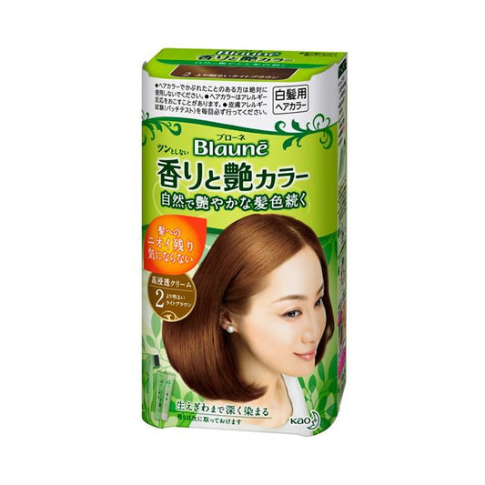 [Quasi-drug] Kao Bione Fragrance and Shine Color Cream 2 Lighter Light Brown