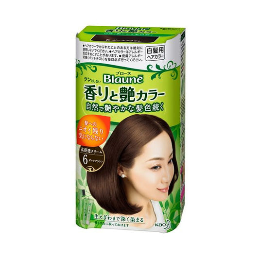 [Quasi-drug] Kao Bione Fragrance and Shine Color Cream 6 Dark Brown