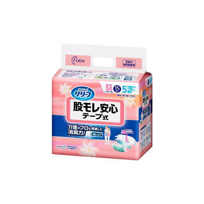 Relief Leak-Proof Tape Diapers M 15 Pieces