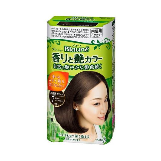 [Quasi-Drug] Kao Bione Aroma and Shine Color Cream 7 Dark Brown 80g
