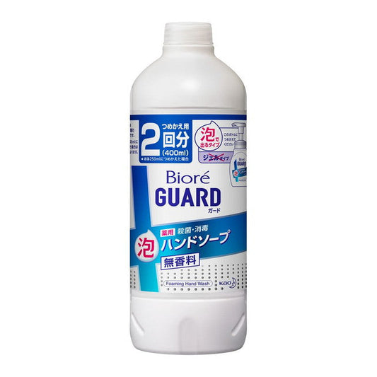 Biore Guard Medicinal Foam Hand Soap Unscented Refill 400ml