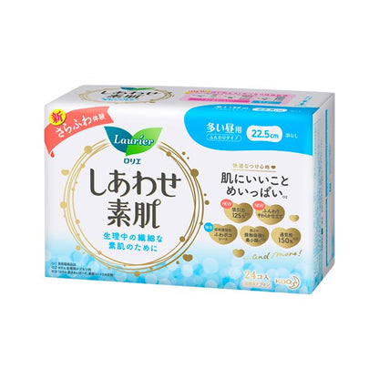 Kao Laurier Shiawase Sohada Heavy Day Use (22.5cm, Wingless, 24 Pieces)