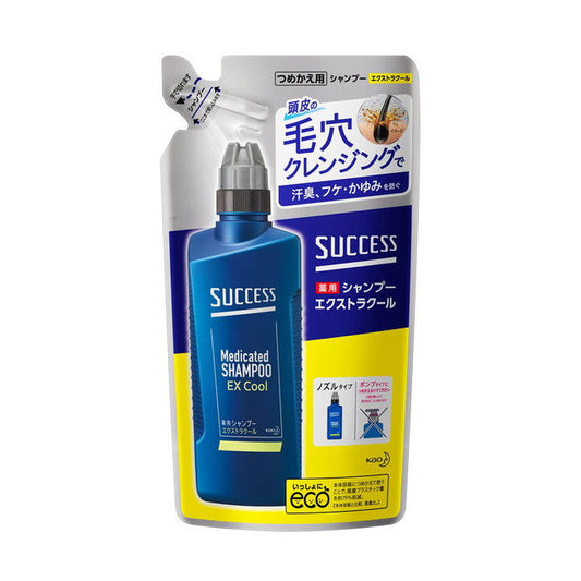 Kao Success Medicinal Shampoo Extra Cool Refill 320ml