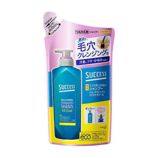 Success No-Rinse Medicinal Shampoo Smooth Wash Extra Cool Refill 320ml