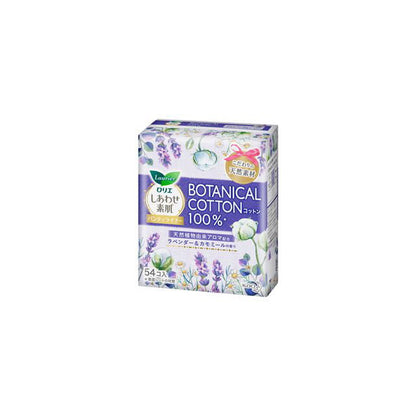 Lorie Happiness Skin Panty Liner 100% Botanical Cotton Lavender & Chamomile (54 pieces)