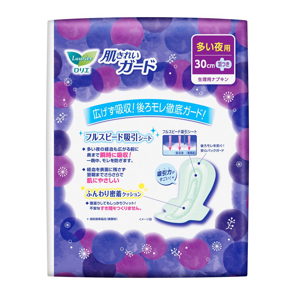 Kao Laurier Skin Guard Night Use With Wings 9 Pieces x 2 Packs
