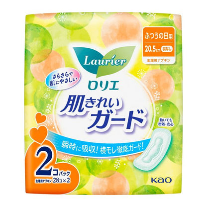 Kao Laurier Skin Guard Day Use Without Wings 28 Pieces x 2 Packs