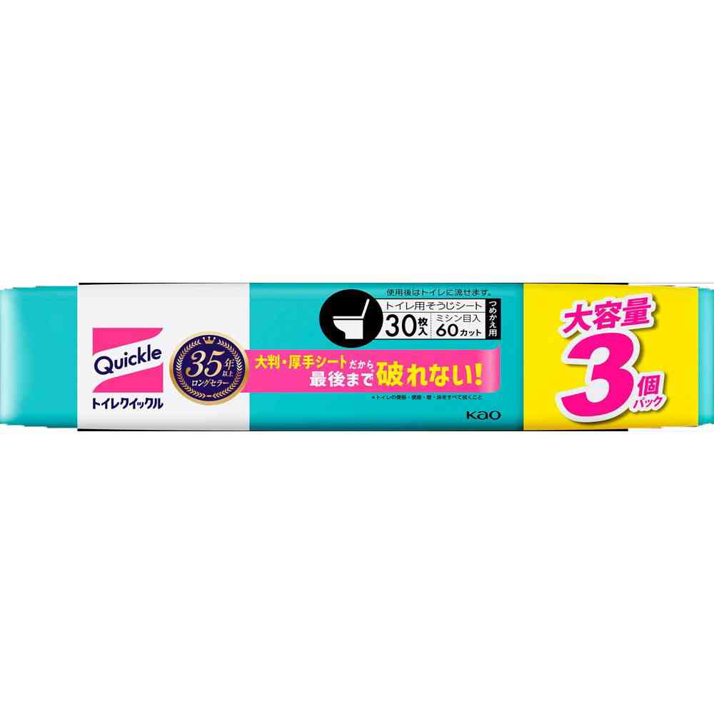 Kao Toilet Quickle Mint Scent Refill Super Jumbo Pack 30 Sheets