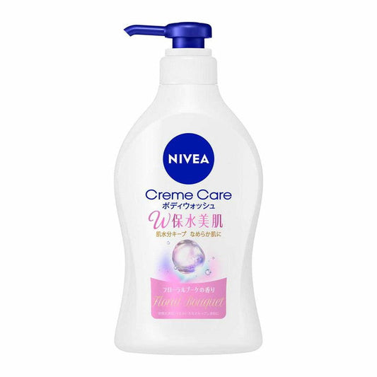 Nivea Cream Care Body Wash W Moisturizing Floral Bouquet Scent Pump 470ml