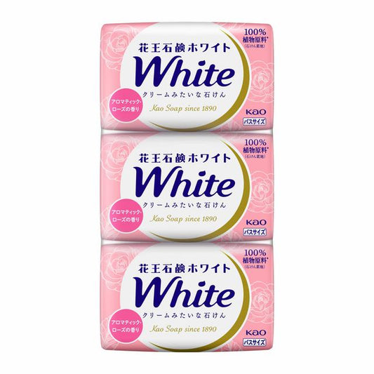 Kao Soap White Aromatic Rose Scent Bath Size 3-Pack