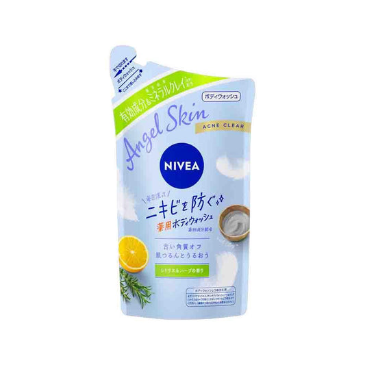 【Quasi-Drug】Nivea Angel Skin Body Wash Acne Clear Citrus & Herb Scent Refill 350ml