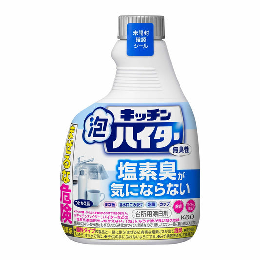 Kao Kitchen Foam Bleach Odorless Refill 400ml
