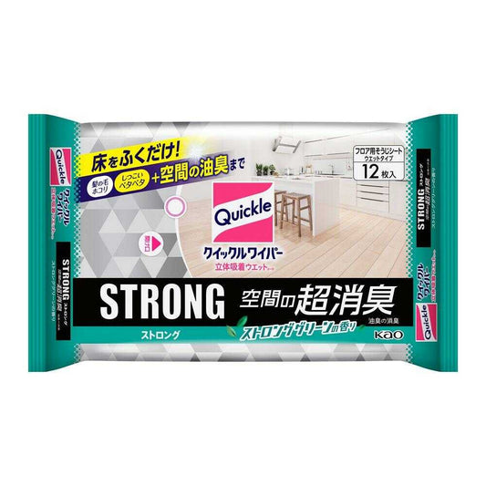 Kao Quickle Wipe W Sheet STRONG Super Deodorizing 12 Sheets