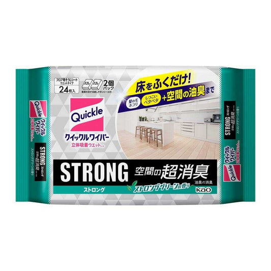Kao Quickle Wipe W Sheet STRONG Super Deodorizing 24 Sheets