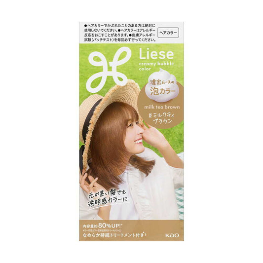 [Quasi-Drug] Kao Liese Bubble Color Milk Tea Brown 115ml